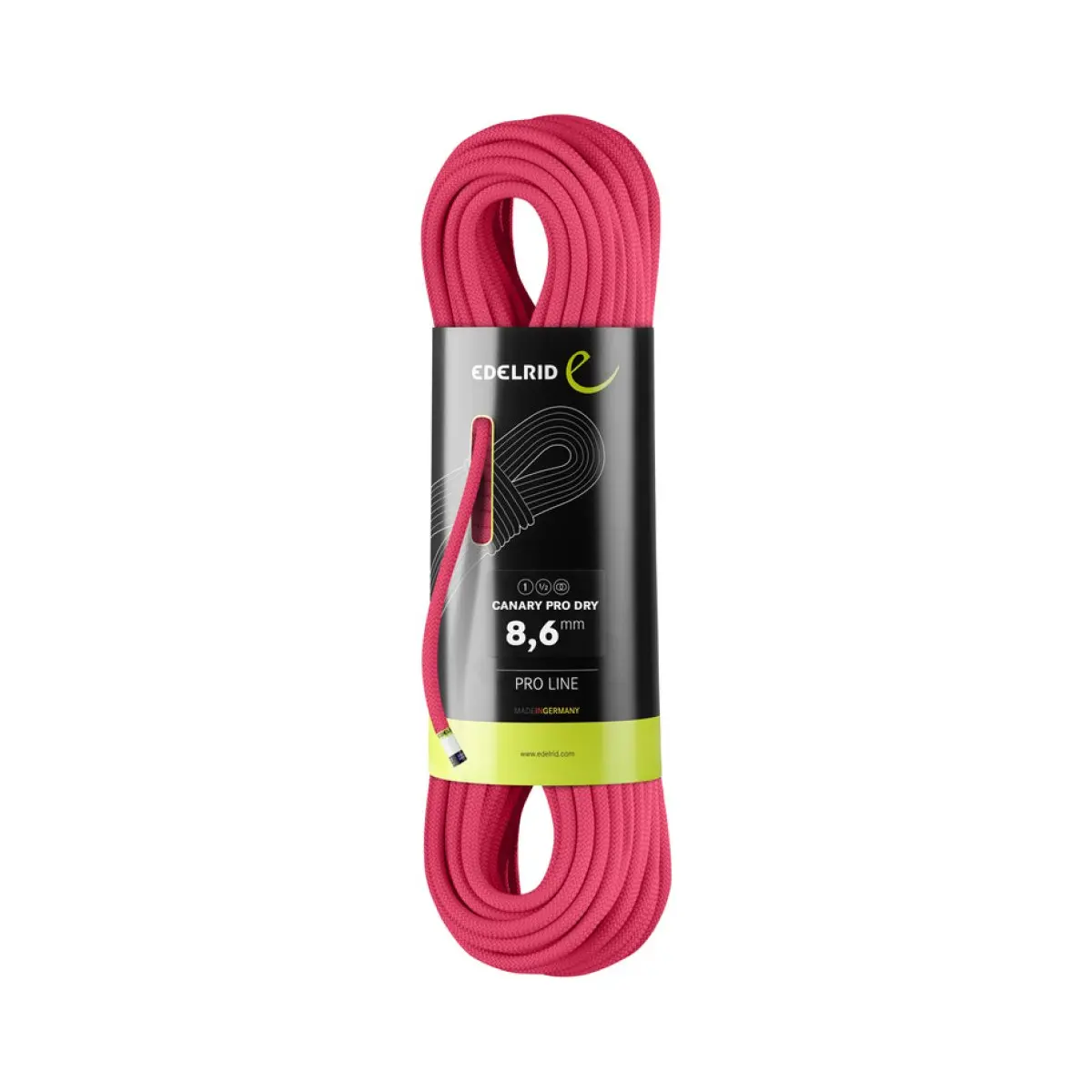 Edelrid Canary Pro Dry 8,6 mm×80 m Kırmızı Tırmanış İpi