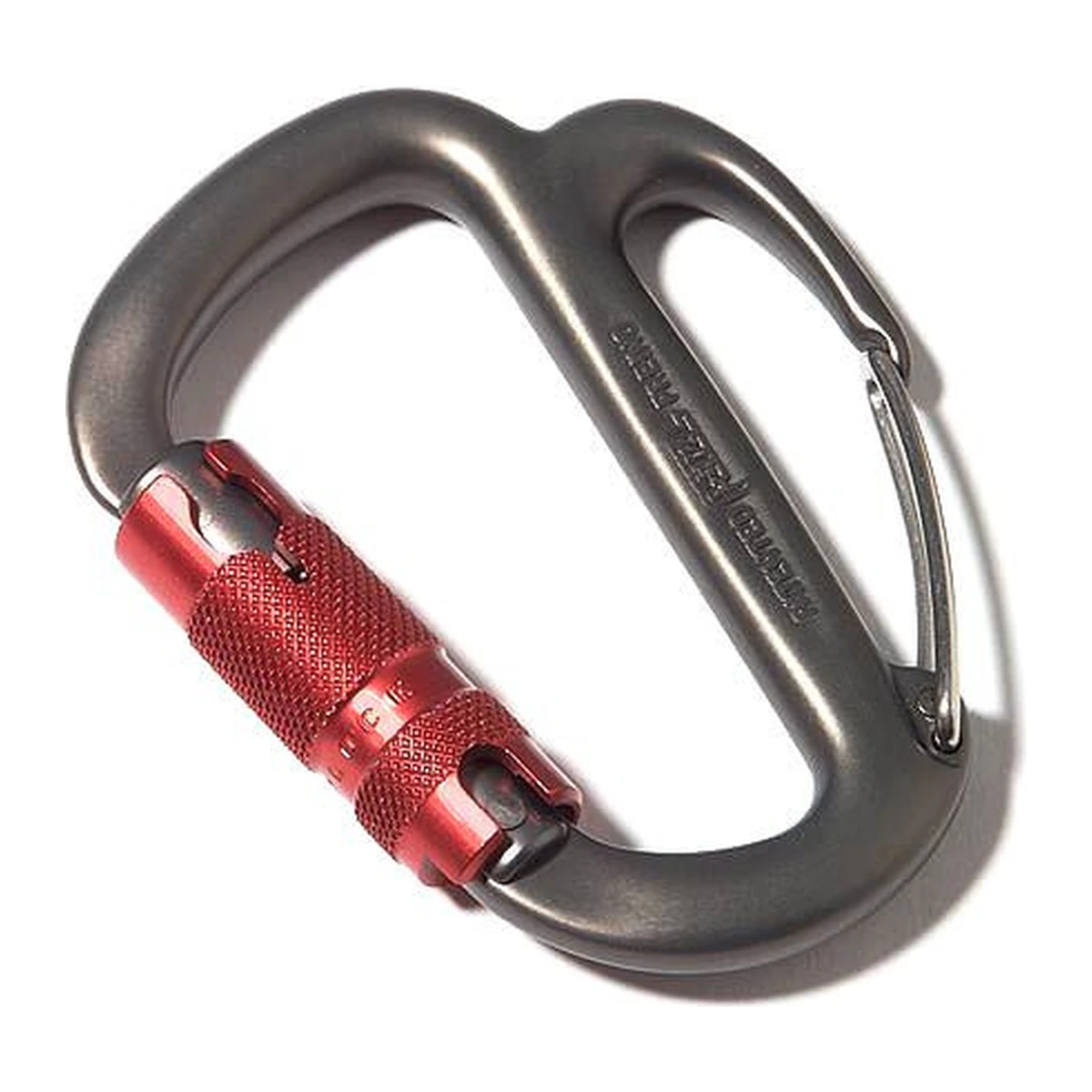 Petzl FREINO M42 Twist-Lock Sürtünme Kancalı Karabina (GriKırmızı)